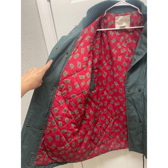 Vintage Mulberry Street Women's Over-coat oversized winter jacket green large - Picture 5 of 9